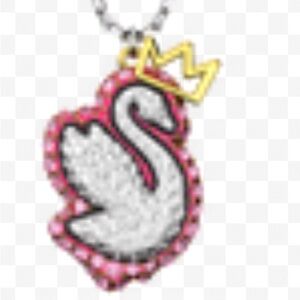 Pop Swan iconic Swarovski necklace in pink brand new mint condition